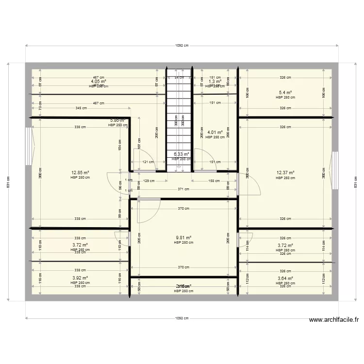 plan  maison ETAGE . Plan de 