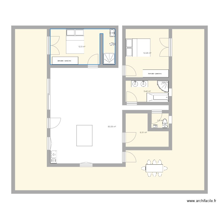 MAISON GWADA. Plan de 0 pièce et 0 m2