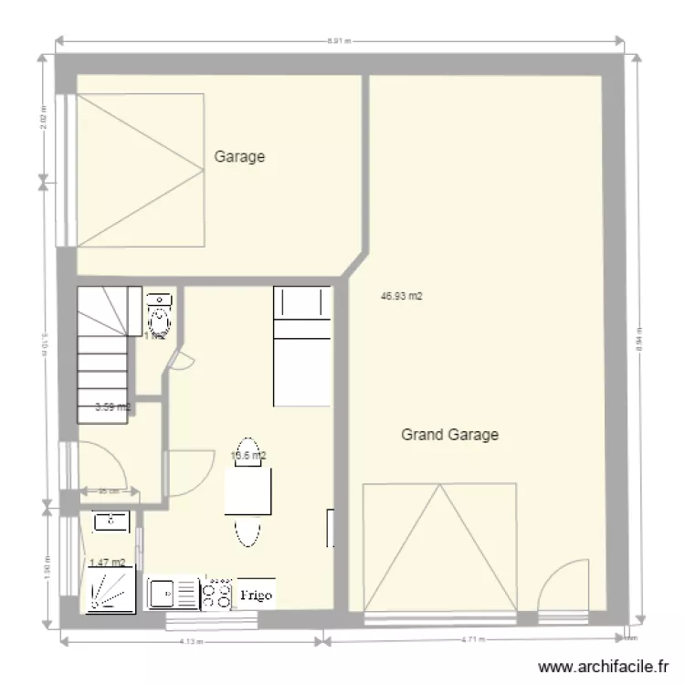 Leprince rez de chauss&eacute;e. Plan de 