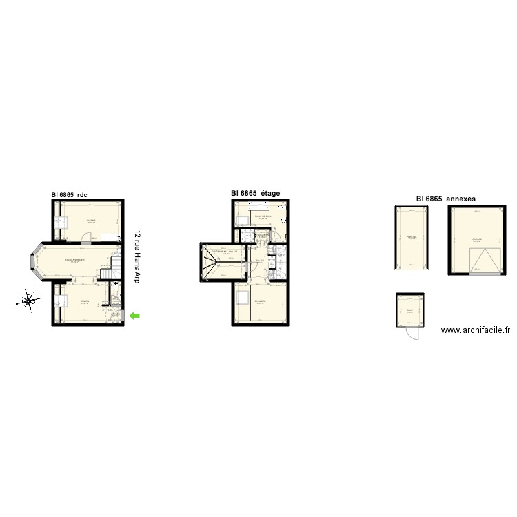 BI 6865. Plan de 0 pièce et 0 m2