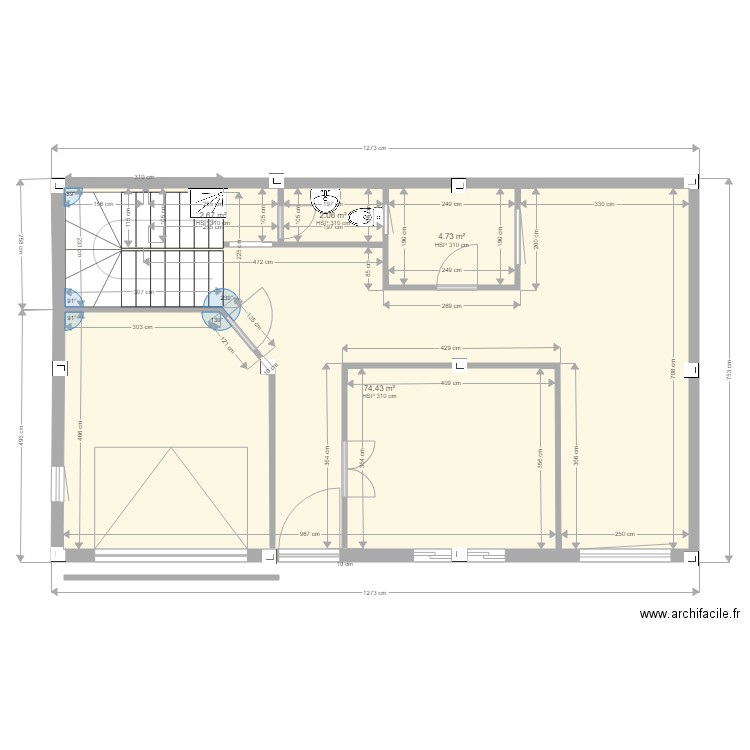 PLAN MAISON MODIFIE RDC. Plan de 0 pièce et 0 m2