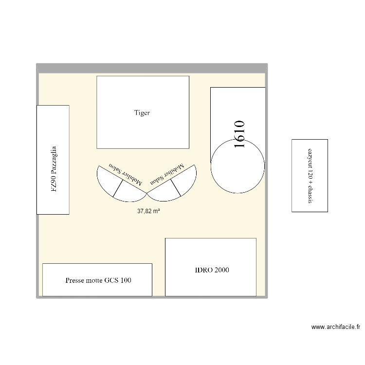 sival 23 V2. Plan de 1 pièce et 38 m2