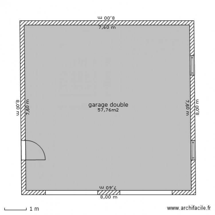 garage double. Plan de 0 pièce et 0 m2