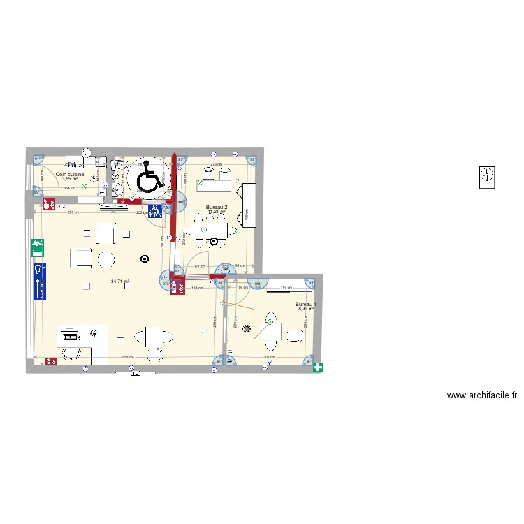 plan commerce carmaux 15. Plan de 4 pièces et 58 m2