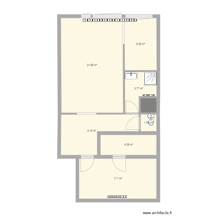 Appartement v1. Plan de 0 pièce et 0 m2