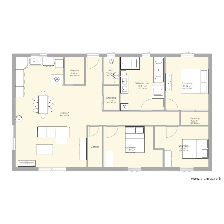 maison modif. Plan de 0 pièce et 0 m2