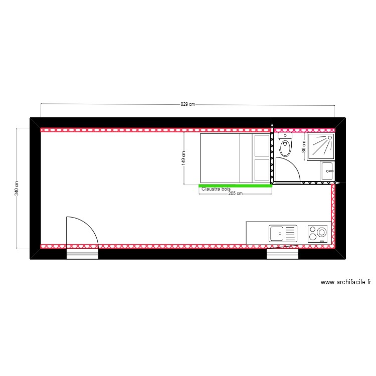 MAILLY  2 PROJET. Plan de 0 pièce et 0 m2