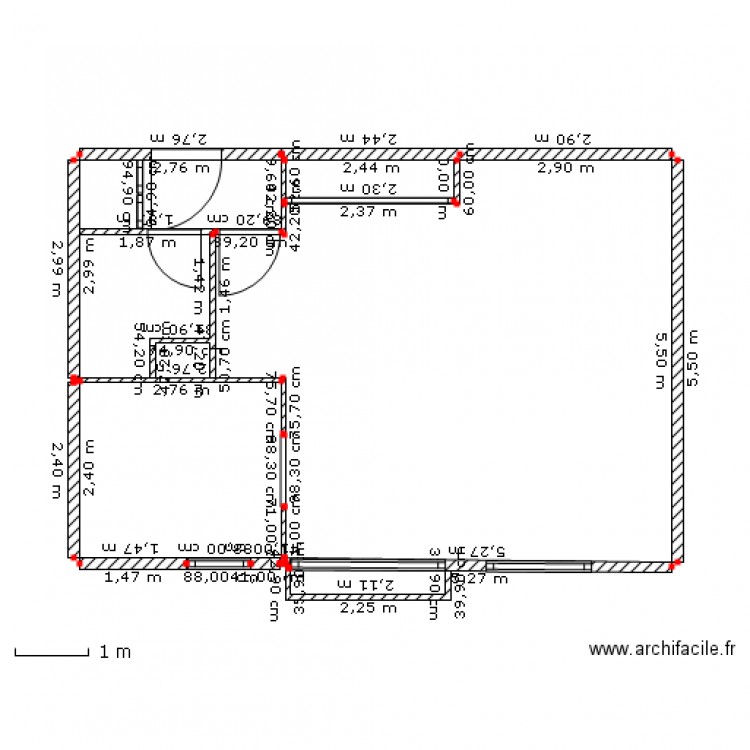 appartement avec métrage. Plan de 0 pièce et 0 m2