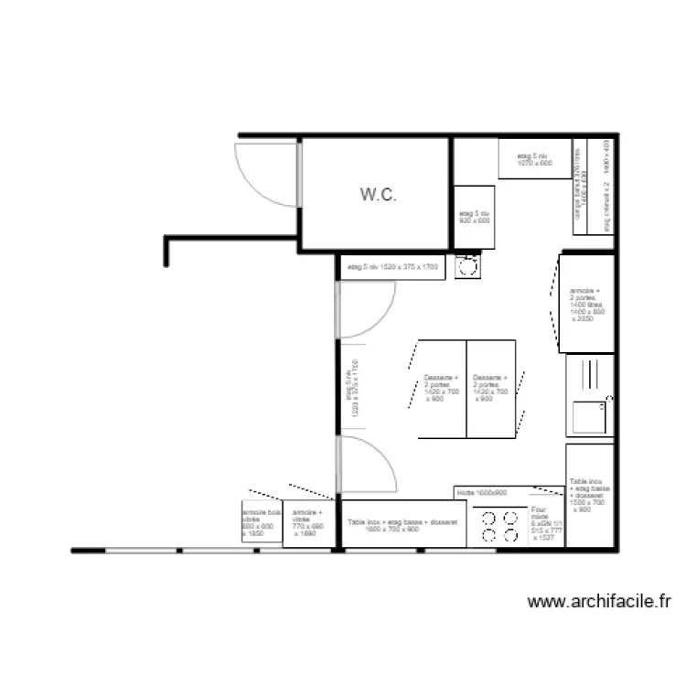 Mairie de Richeval. Plan de 