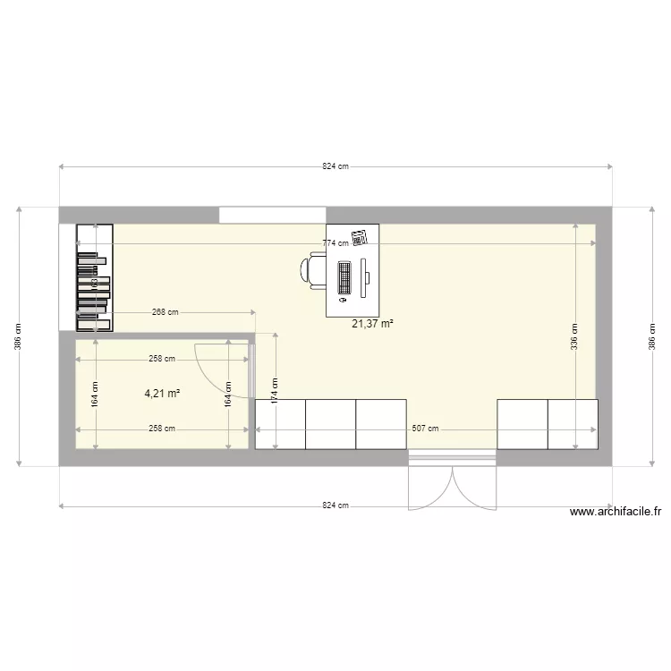 Accueil FBA V1. Plan de 