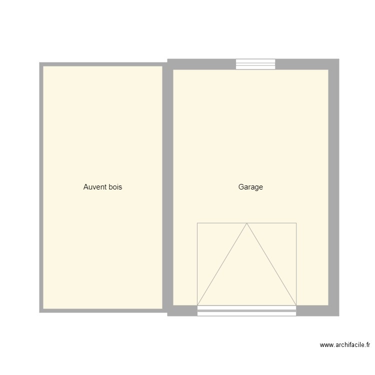 Croquis RESCH. Plan de 2 pièces et 39 m2