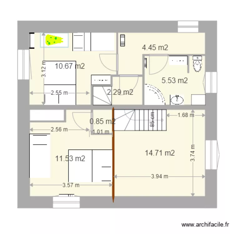 grange V23 1 er &eacute;tage 17 nov. Plan de 
