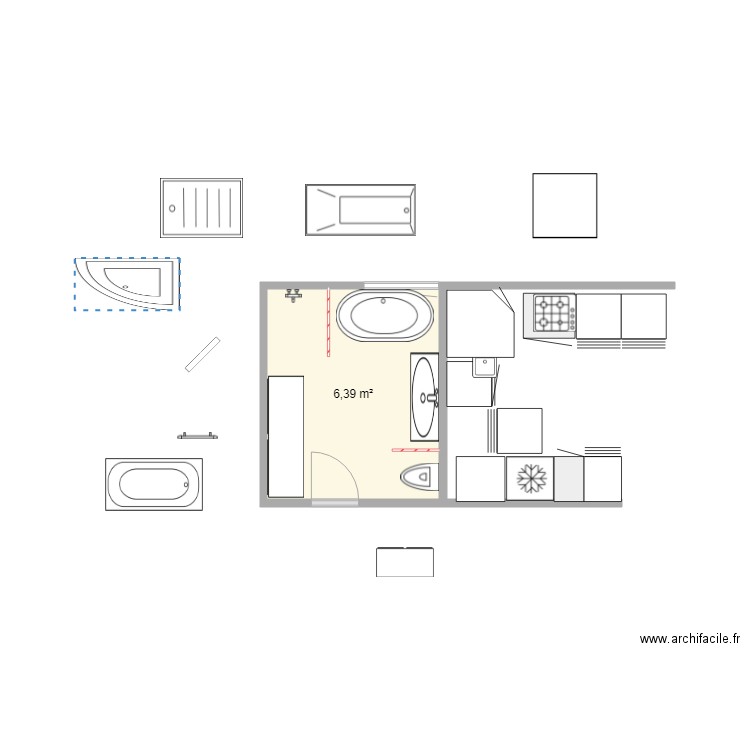 SDB 8 21. Plan de 0 pièce et 0 m2