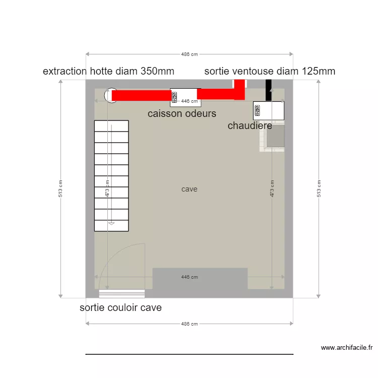 cave 21 janvier. Plan de 