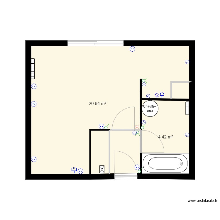 Studio Pyrenées Elec. Plan de 0 pièce et 0 m2