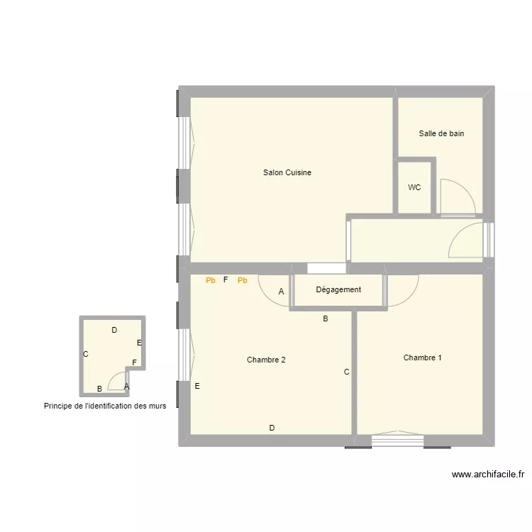 Croquis HULOT. Plan de 