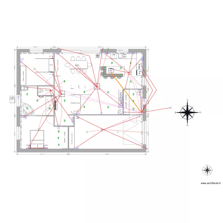 Maison Maman prises. Plan de 