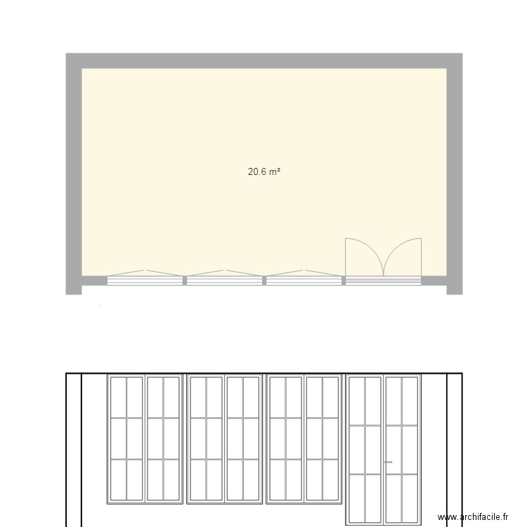 veranda lisiere. Plan de 0 pièce et 0 m2