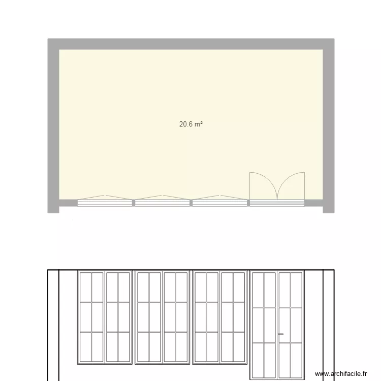 veranda lisiere. Plan de 