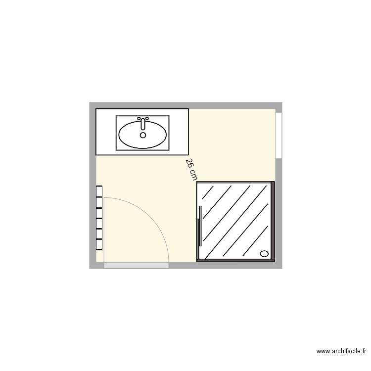 plan avant travaux muzellec. Plan de 1 pièce et 3 m2