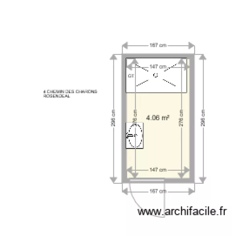 4 CHEMIN DES CHARONS ROSENDEAL . Plan de 