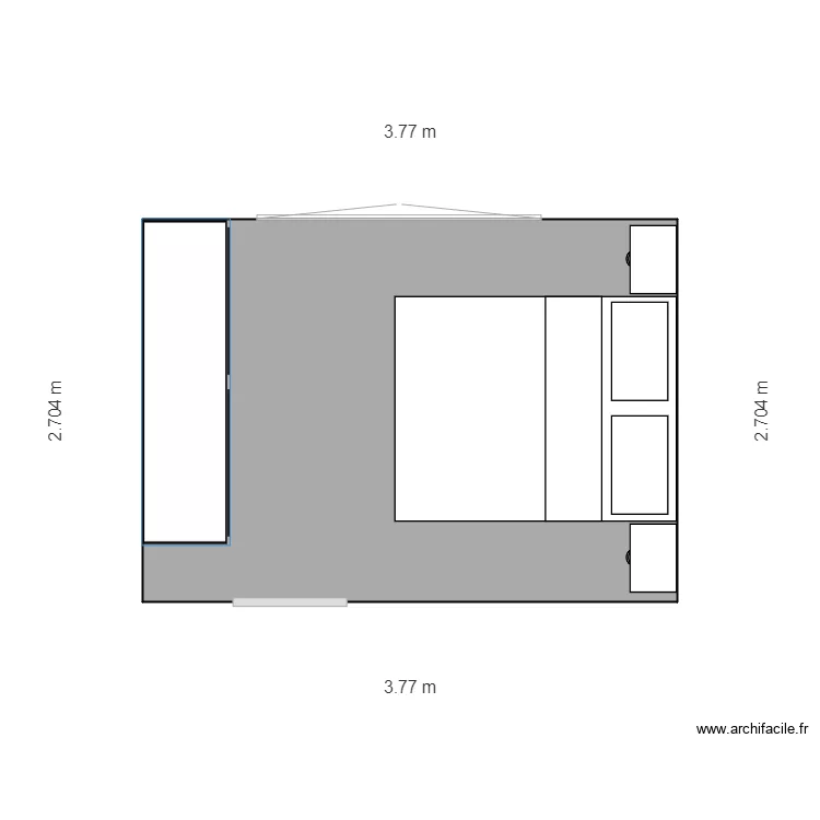 chambre en bas. Plan de 