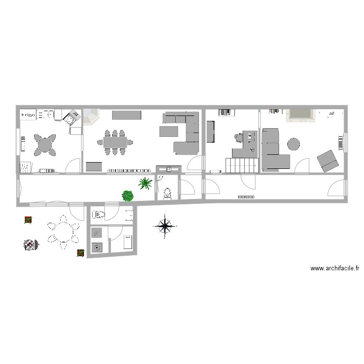 Rez Meublé complet 1. Plan de 0 pièce et 0 m2