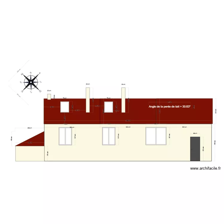 DP04 fen&ecirc;tre de toit. Plan de 