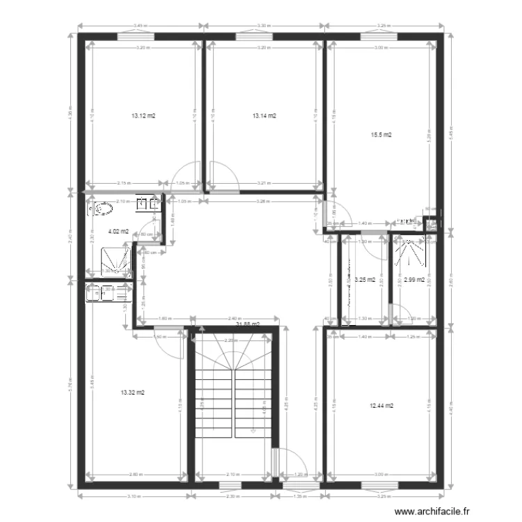 1er etage 6 eme essai. Plan de 