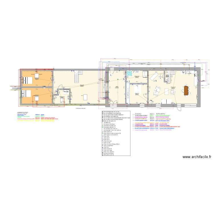 rez de chaussée. Plan de 10 pièces et 237 m2