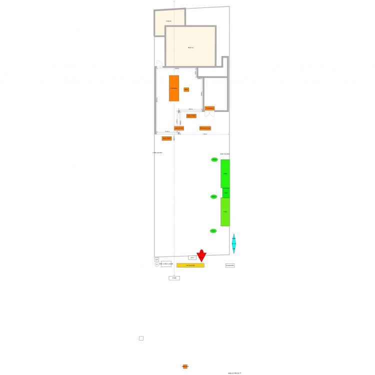 PLAN DE MASSE PROJET EXTENSION  PCMI2. Plan de 0 pièce et 0 m2