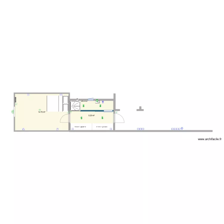 Plan de la sde dressing. Plan de 