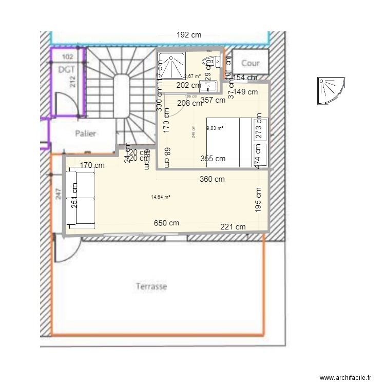 studio 29092023. Plan de 0 pièce et 0 m2