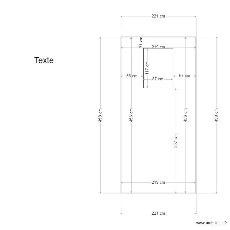 FACADE NORD 1 FENETRE. Plan de 1 pièce et 10 m2