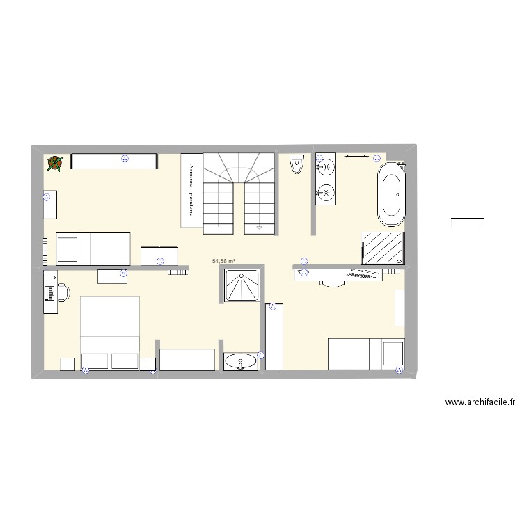 Maison haut. Plan de 0 pièce et 0 m2