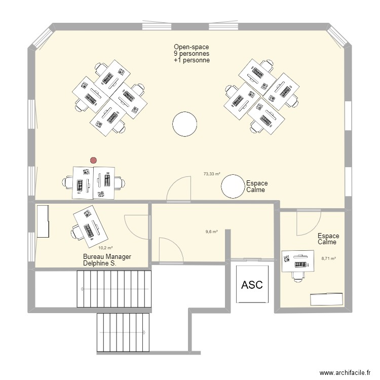 Vienne 1 er 1/2 projet 2. Plan de 4 pièces et 102 m2