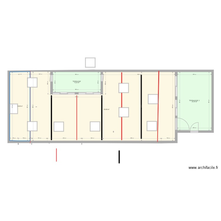 BONNAC 2 PLAN BUREAU VELUX. Plan de 4 pièces et 180 m2