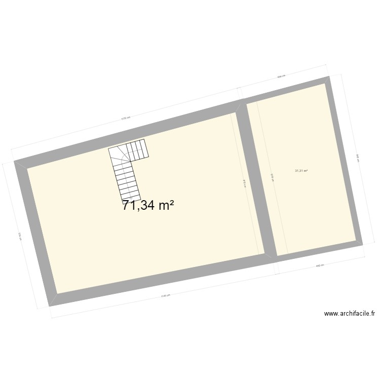 deuxième étage. Plan de 0 pièce et 0 m2