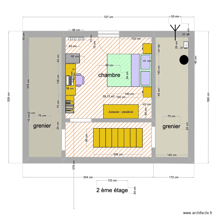 2éme étage Didier(1). Plan de 3 pièces et 32 m2