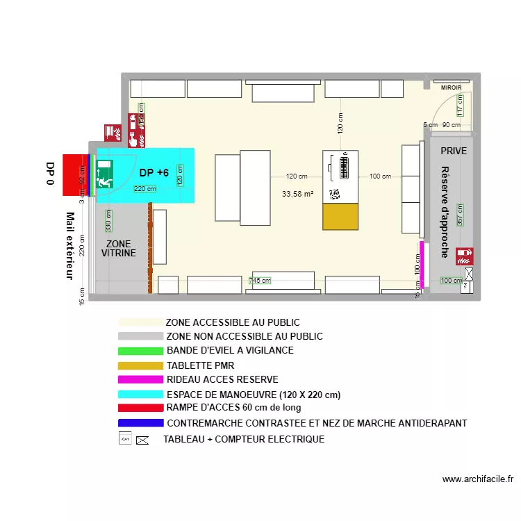 BENSON & CHERRY apr&egrave;s travaux. Plan de 