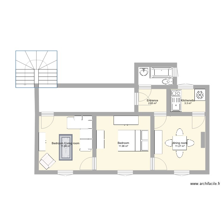 4 villa Jacquemont. Plan de 0 pièce et 0 m2
