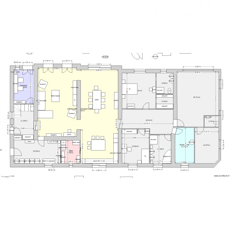 tres grd changement. Plan de 0 pièce et 0 m2