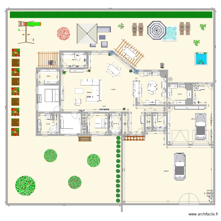 PLAN AC 2. Plan de 15 pièces et 808 m2