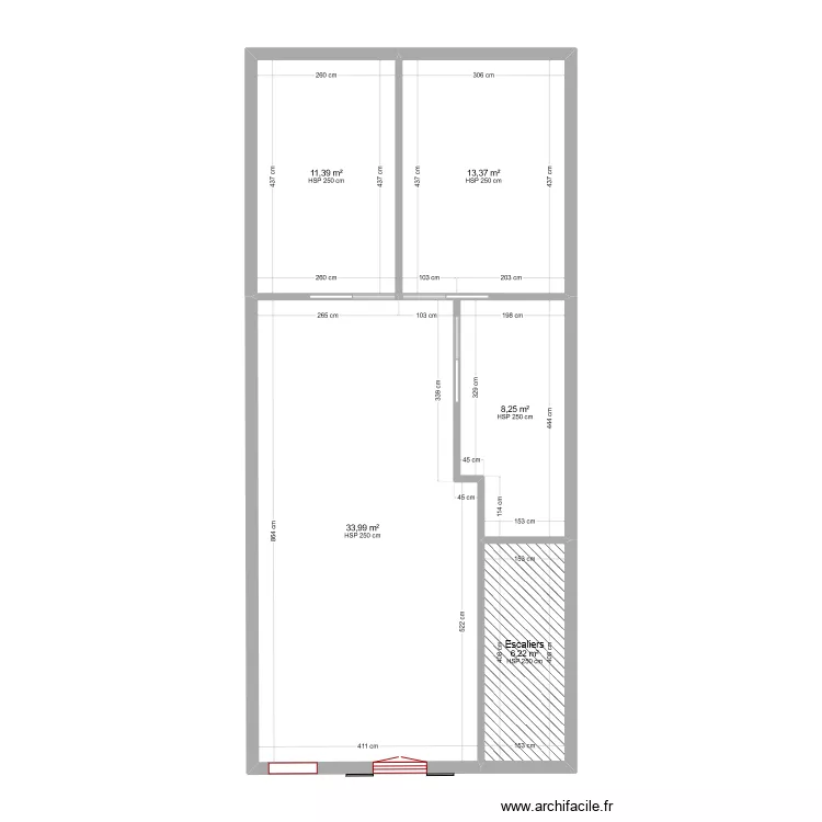 Essai sept. Plan de 1  et 71 m²