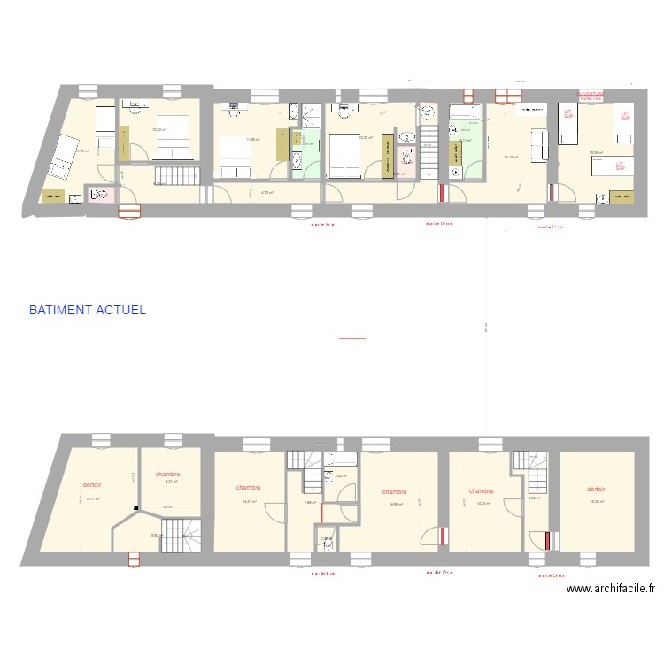 1 ETAGE 21 04 complet nouv esc. Plan de 0 pièce et 0 m2