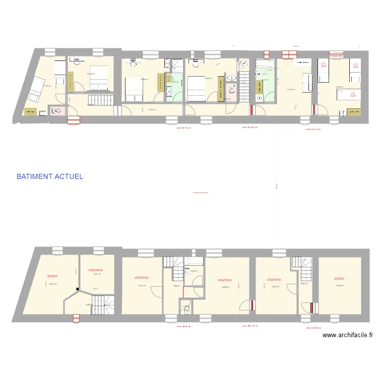 1 ETAGE 21 04 complet nouv esc. Plan de 0 pièce et 0 m2