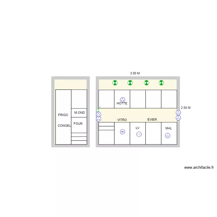 MAION GROSSA CUISINE. Plan de 