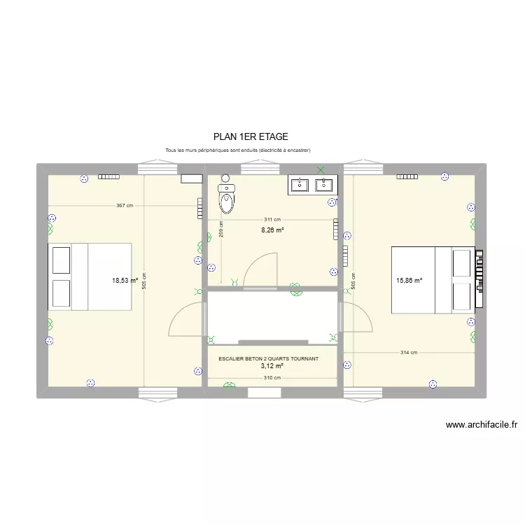 PLAN 1ER ETAGE. Plan de 