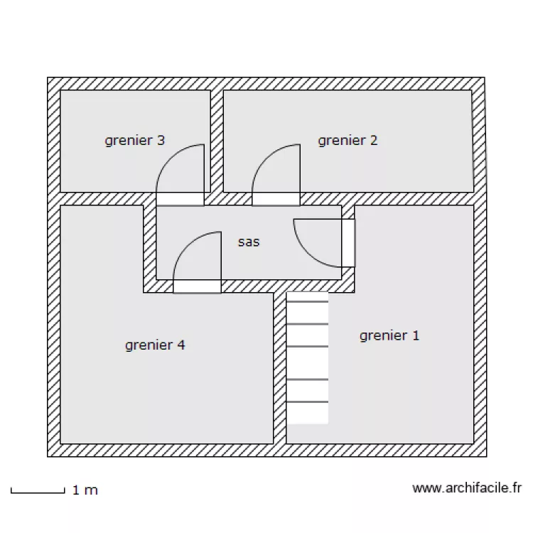 grenier 14 paul bert. Plan de 