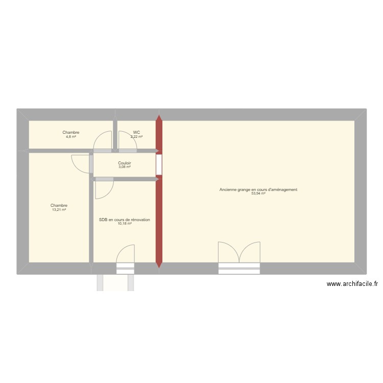 MARRONCLE. Plan de 14 pièces et 179 m2